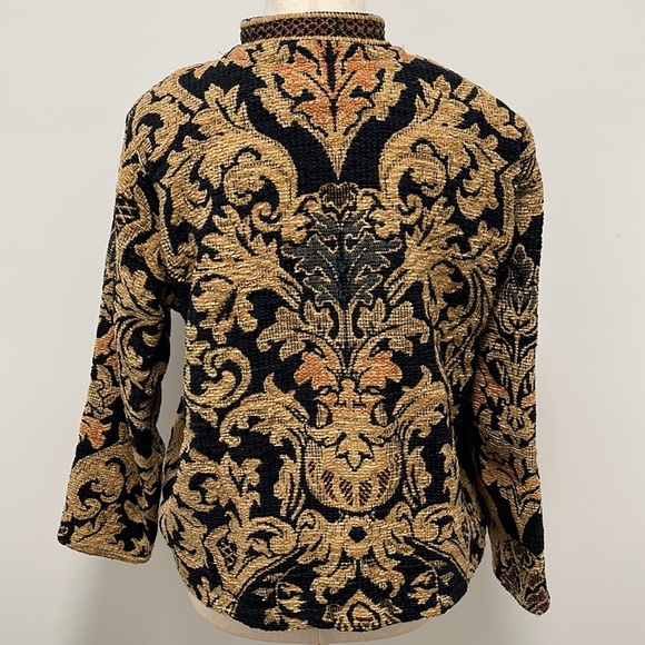 Vintage Sugar Street Weavers Jacket, Black/Tan, Medium - Picture 7 of 11